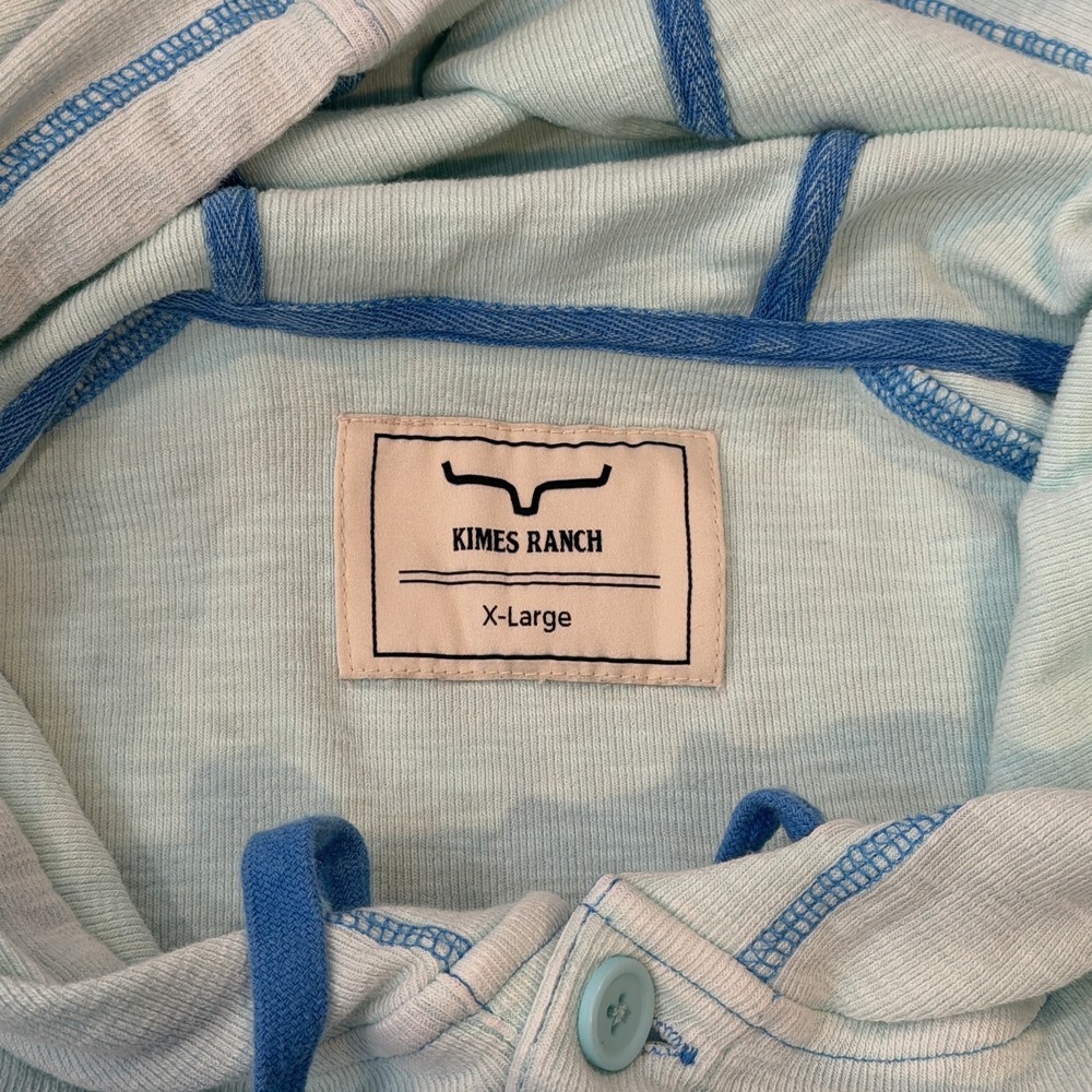 Kimes Ranch Mint Sunrise Hoodie XL Green Henley Western Coastal Cowgirl Rodeo - Picture 4 of 11